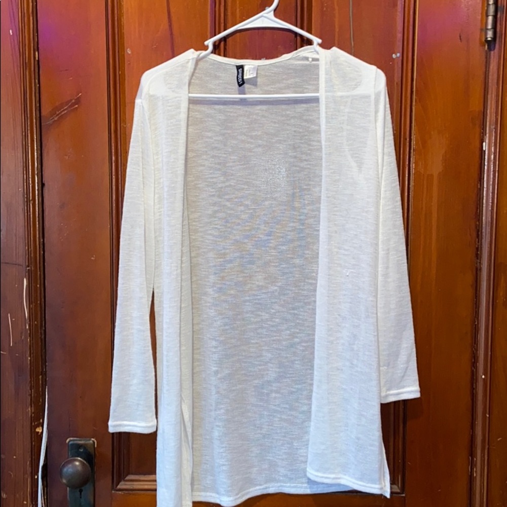 White cardigan